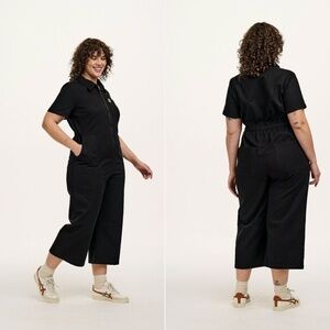 Lucy & Yak Ragan Jumpsuit Black UK 24 US 20 Plz Read